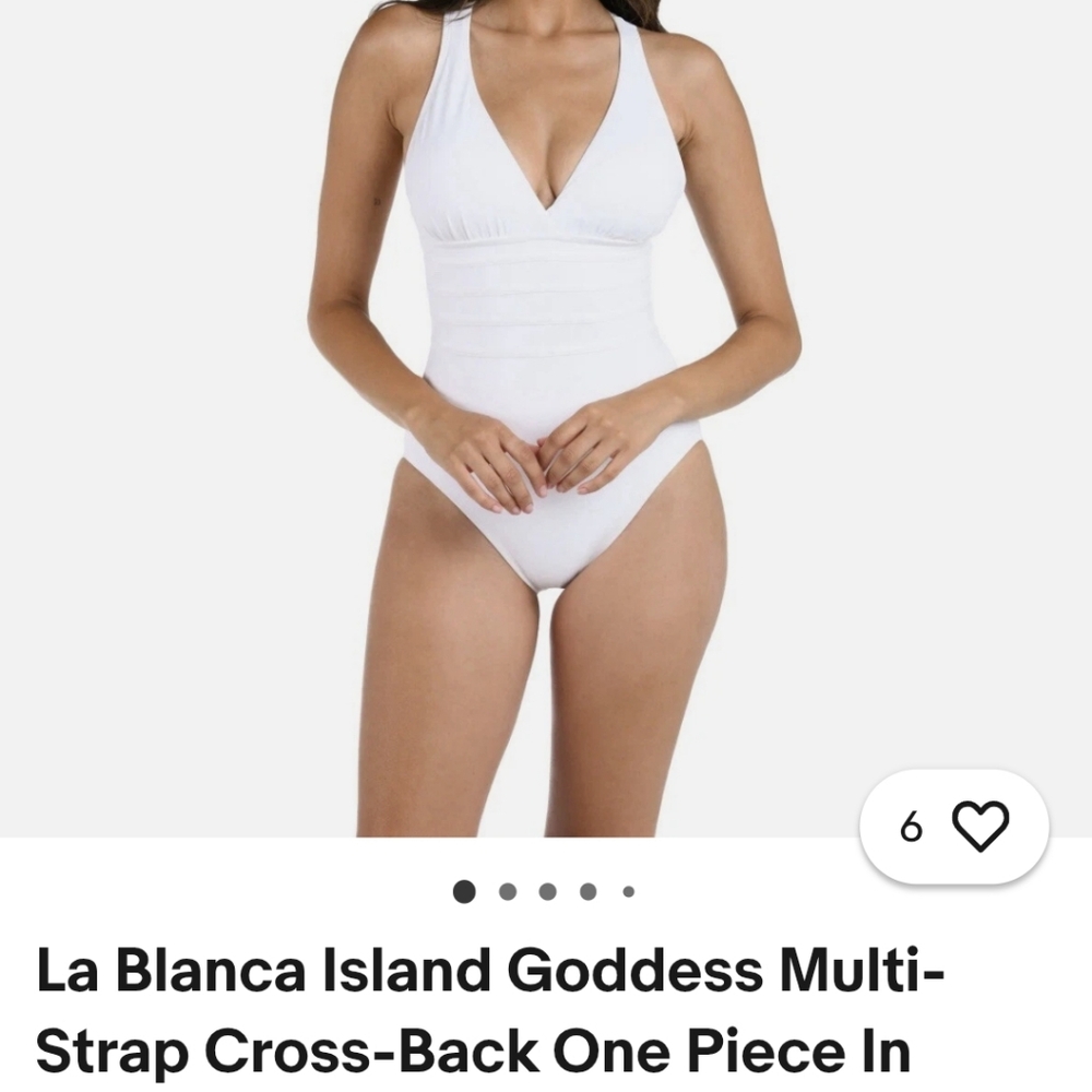 La Blanca White Multi-Strap One Piece Swimsuit